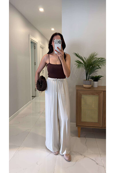 BİRCANÇİL Gillas Cream Tie-Dye Detailed Trousers