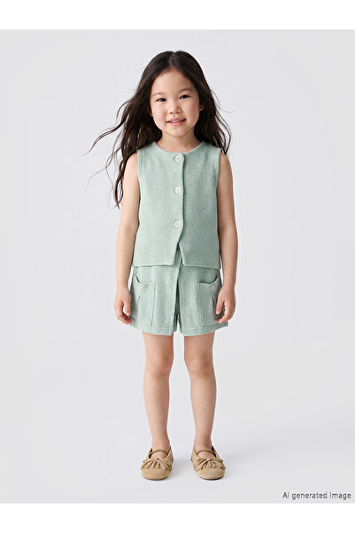 LC Waikiki Ozmarka New Season Girls' Vest and Shorts Set