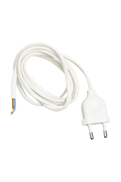 OEM Cablu de alimentare Electroplast MYYU (H03VV-F) 2x0,75 mm² 1,5m alb, cu ș...