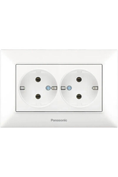 OEM Priză dublă cu împământare Panasonic Arkedia Slim, alb, incl. ramă