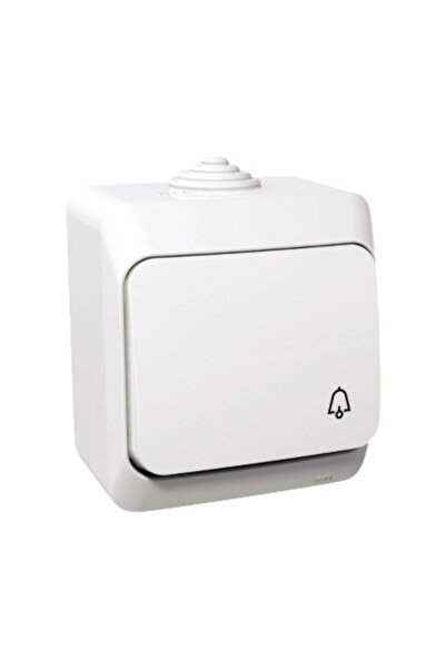 OEM Бутон Schneider Cedar Plus IP44, повърхностен монтаж, символ звънец, бял