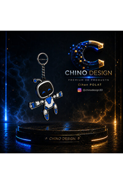Chino Design Astrobot Anahtarlık 5'li set Renkli Hediyelik figür Astro bot an...
