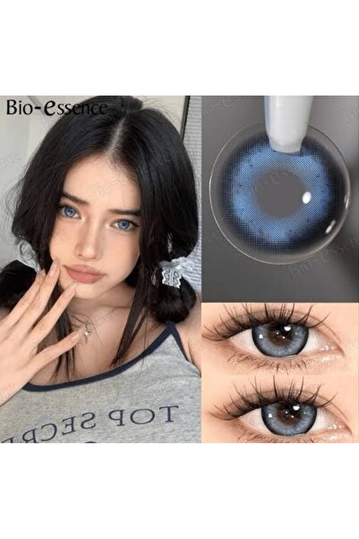 Elvoria Gene3t blue hareli doğal mavi tonda göz lensi(yıllık)