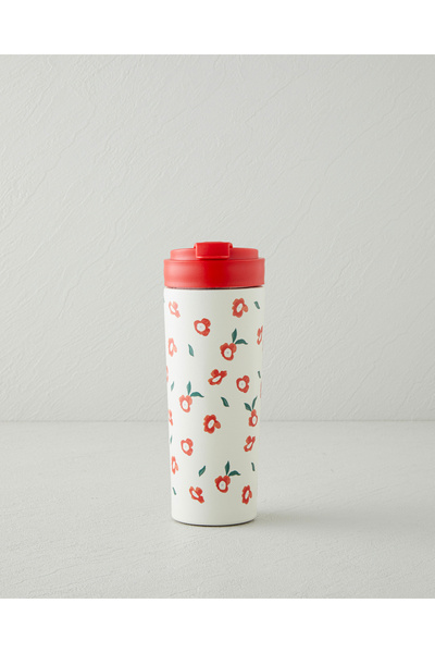 English Home Good Mood Bright Parade Çelik Termos 500 ml Beyaz