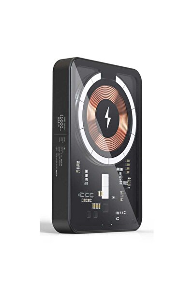 trands Magnetic Wireless Power Bank, 10000mAh, Black