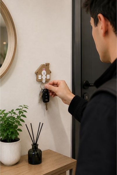 perim3d Rabbit Figured Wall Key Holder – Detachable Key Hanger, Home Key Organizer