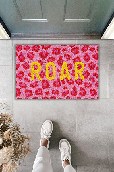 Dormot Dekoratif Dijital Paspas Kişiye Özel Tasarım ROAR Varyasyon Kapı Önü P...