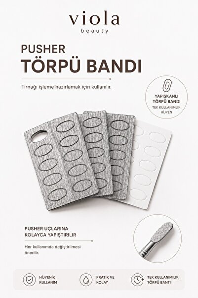 VB VIOLA BEAUTY PUSHER TÖRPÜ BANDI 180 GRİT -50'Lİ ( YAPIŞKAN BANTLI PUSHER T...