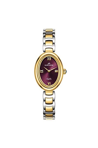 Roche Montre RML5024-03 SWISS MADE SAFİR CAM BORDO KADRAN ALTIN KAPLAMA KADIN...