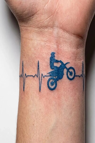 medink tattoo 1 Ay Kalıcı 24 Saat Sonra Kararan Kalp Ritim ve Motor Mınımal m...