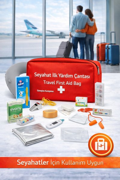 Doğal Eczane İlk Yardım Seyahat Çantası Yönetmelik Uyumlu Seyahat Çantası