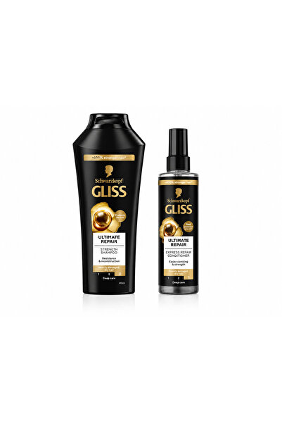 Gliss Set Ultimate Repair 2 Produse – Șampon + Spray Bifazic Express Repair, ...