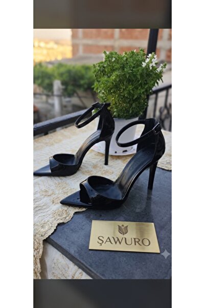 ŞAWURO Evening Dress Wedding Shoes Ankle Strap Heel Height 9 cm