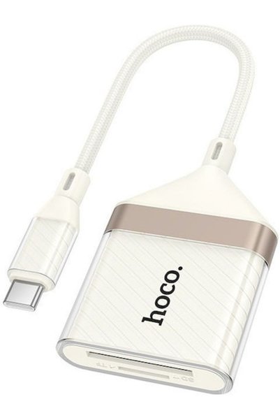 hoco. Hoco Ua40a Αναγνώστης καρτών Type-C για /S/D/m/i/c/r/o/S/D/ Λευκό