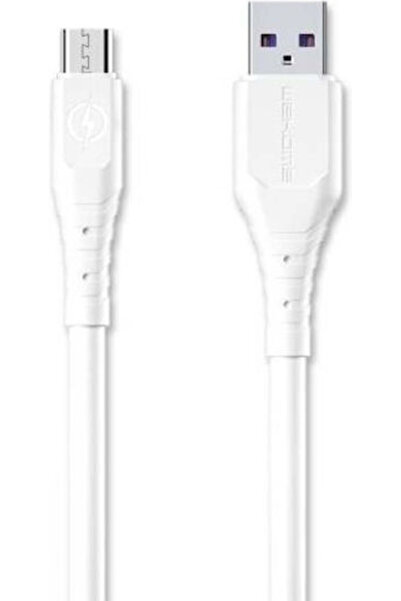 WK WDC-152 3μ Κανονικό Καλώδιο USB 2.0 σε micro USB Λευκό (250700)