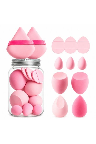 AL&ES kozmetik 14 Piece Jar Boxed Makeup Sponge Set Beauty Blender Foundation Concealer Sponge Set