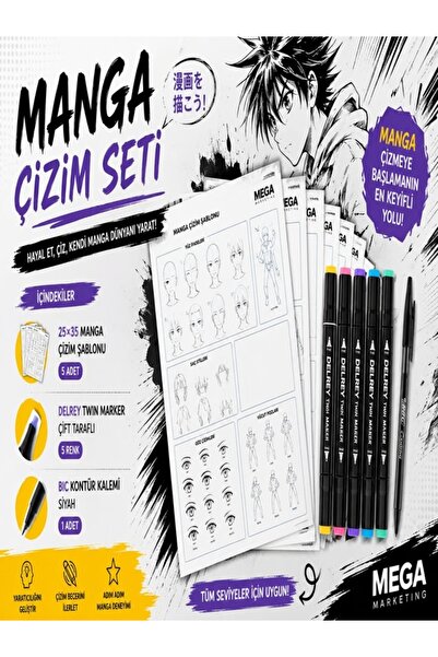 Hako Manga Çizim Seti (Hayal Et - Çiz - Kendi Manga Dünyanı Yarat)