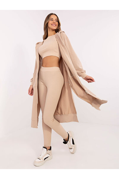 Factory Price Compleu Dama, My Red Lips, Bumbac, Maneca lunga, Bej, model EM-...