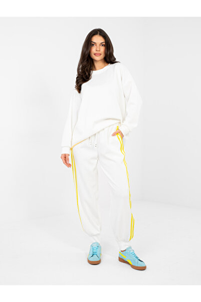 Factory Price Pantaloni Trening Dama Ecru