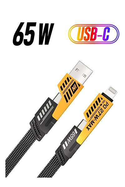 ELTRAZONE 4-in-1 Convertible Metal Fast Data Cable – 65W Braided USB-C, USB-A...