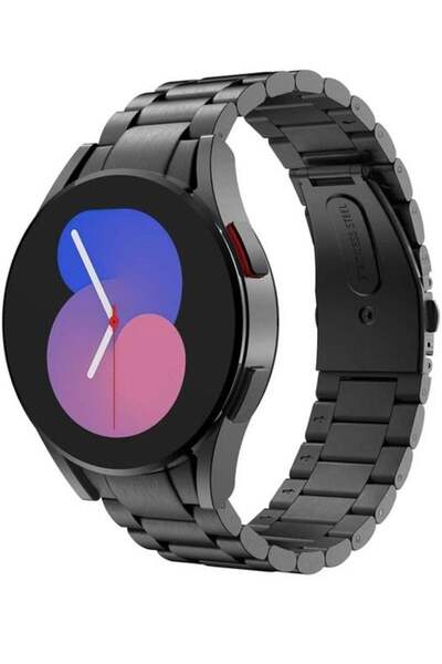 ELTRAZONE Black Stainless Steel Metal Band for Samsung Galaxy Watch - No-Gap ...