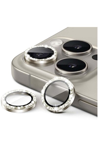 ELTRAZONE Camera Lens Protector for iPhone 15 Pro/Pro Max, Bling Glitter 9H T...