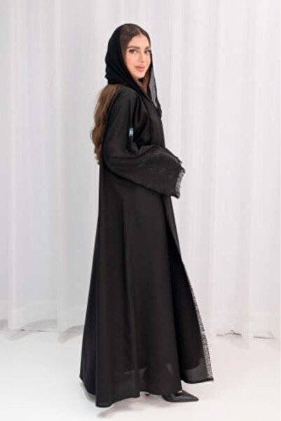 Lavin Crepe Abaya with Embellishments on the Sleeves