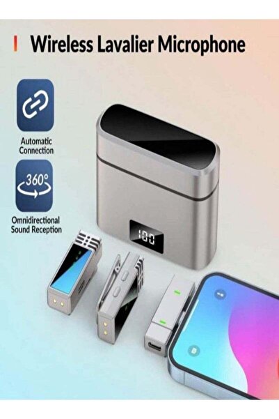 Jmary ميكروفون لافالير مزدوج MW-15 لأجهزة أندرويد بمنفذ Type-C - ميكروفون لاس...