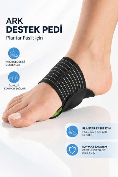 kırmed Ayak Ark Destek Pedi Plantar Fasiit İçin Kavis Destek Aparatı Ayak Tab...