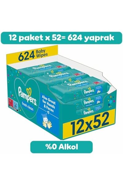 Yıldızan Msa Shop Fresh & Clean Wet Baby Wipes (12 Packs = 624 Wet Wipes) 931845