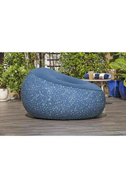 BESTWAY Fotoliu gonflabil din catifea albastru 112 x 112 x 66 cm