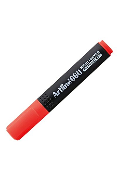 artline Highlighter Pen 1.0mm Red - 3 Pieces