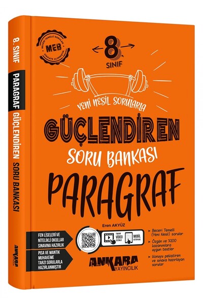Ankara Yayıncılık ANKARA YAY. 8.SINIF GÜÇ. PARAGRAF SORU BANKASI