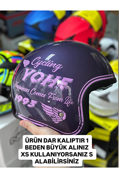 Palas Motor Yohe Retro Motosiklet Kaskı Ece 22.06 Sertifikalı ( motokaskk )
