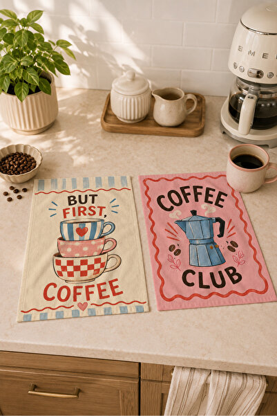 milroma But First Coffee Coffee Club Pink Coffee Cup Patterned Modern Stylish...