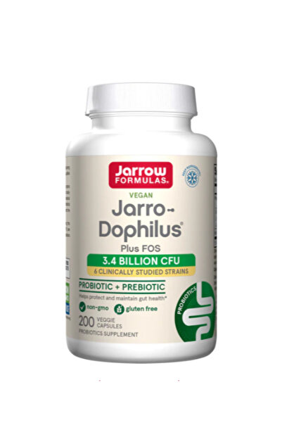 Jarrow Formulas Jarro-Dophilus + FOS Probiotic, 200 Capsule