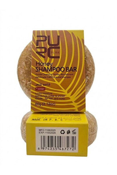 PURC Purc Organics Natural Honey Shampoo Bar for Moisturizing and Softening D...