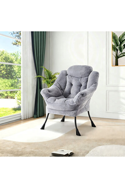 Garvee - Lazy Chair Modern Lounge Chair, Armchair with Footrest, Reading Chai...