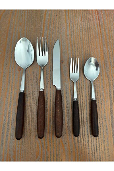 Molino 5 Parça Akasya Saplı Metal Çatal Kaşık Seti