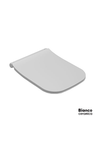 BIANCO CERAMICA Κάλυμμα Καθίσματος Τουαλέτας MIZO Λεπτό Με Απαλό Κλείσιμο Λευ...