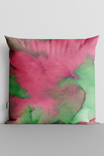 TicaretJet Watercolor Themed Double Sided Digital Printed Throw Pillow Cover ...