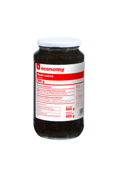 Economy Masline negre feliate, 900g, Spania