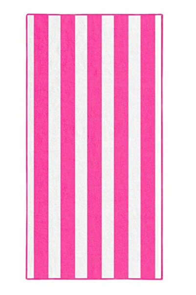 OEM Prosop din microfibră pentru plajă, cu dungi, alb/gri, 150x75cm