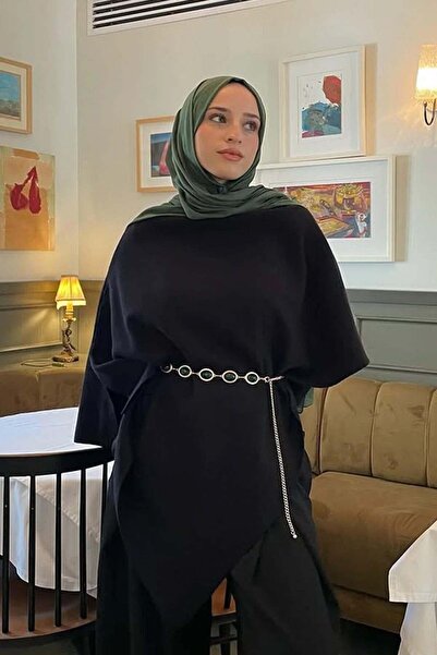 carell Zümra printer's choice robe asymmetric knit cap black