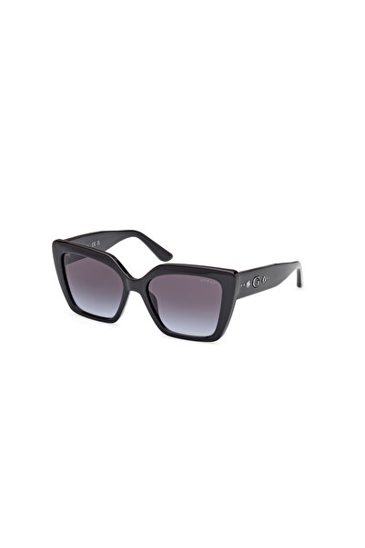 Guess Shiny Black Uv400 Injected Female Sunglasses