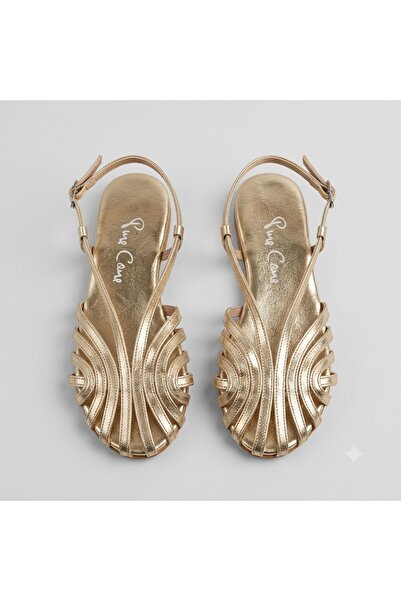KİNDEP (Pine Cone) Casual Women's Sandals Gold