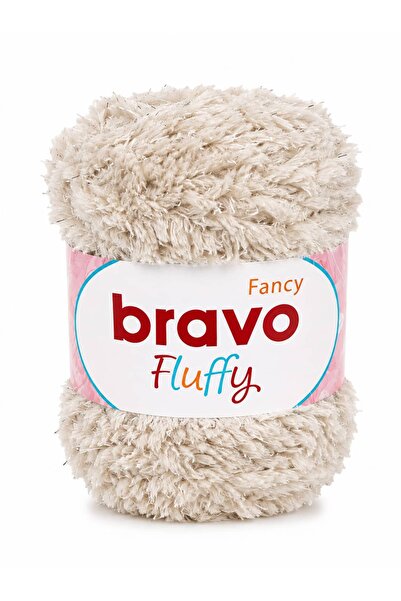 Bravo Fluffy Soft Plush Glitter Hand Knitting Yarn 100 Gr 100 Meters