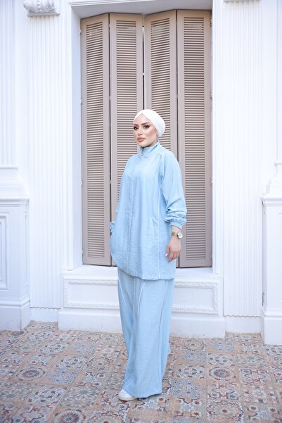 MİMİ Luxury Wear Women's Casual Set / Sports Set Zippered Hijab Modern Tracks...