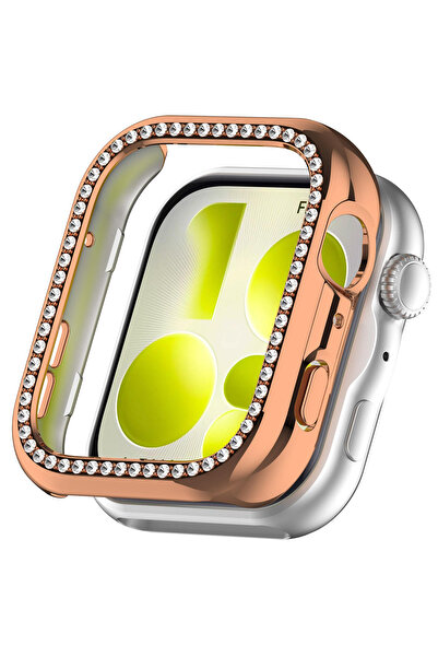 Nezih Case Huawei Watch Fit 5 Uyumlu Diamond Parlak Taşlı Sert PC Kasa Koruyucu