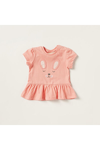 Generic ملابس بناتي قصيرة، بنقشة أرنب - Short outfit for girls, with a rabbit...
